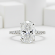 3.50 ct Classic Oval-cut Diamond Engagement Ring-Evani Jewelry