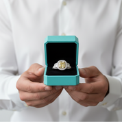 3.50 ct Fancy Topaz Cushion Cut Engagement Ring