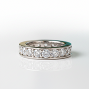 3.5mm Round Cut Diamond OptionWedding Band - Evani Naomi Jewelry