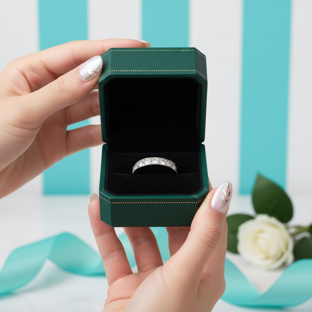 3.5mm Round Cut Diamond OptionWedding Band - Evani Naomi Jewelry