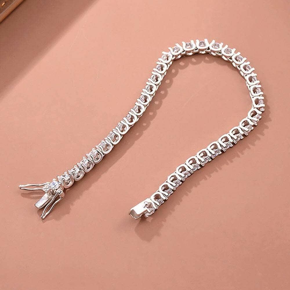3.5mm Round Diamond Horn Tennis Bracelet-Evani Jewelry