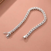 3.5mm Round Diamond Horn Tennis Bracelet-Evani Naomi Jewelry