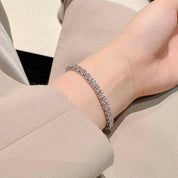 3.5mm Round Diamond Horn Tennis Bracelet-Evani Naomi Jewelry