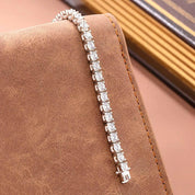 3.5mm Round Diamond Horn Tennis Bracelet-Evani Naomi Jewelry