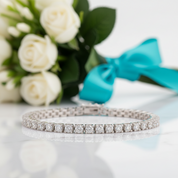 3.5mm Round Diamond Option Horn Tennis Bracelet