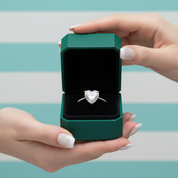 3ct Heart Cut Forever Love Diamond Option Engagement Ring - Evani Naomi Jewelry