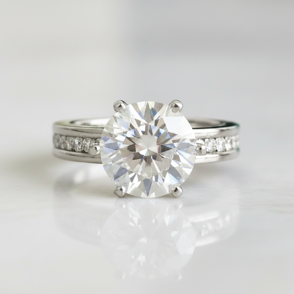 3ct High Crown Diamond Option Wedding Ring