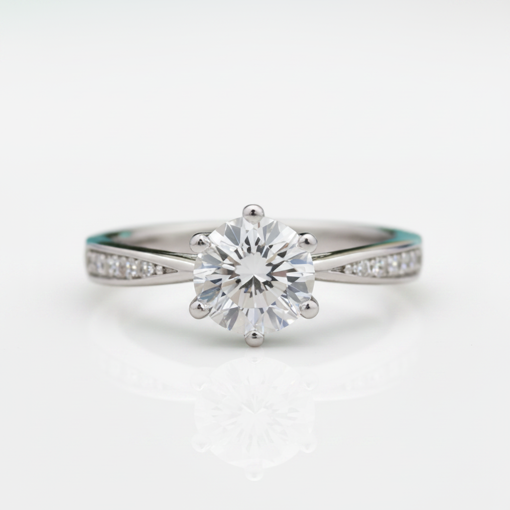 3ct Round Brilliant Diamond OptionEngagement Ring - Evani Naomi Jewelry