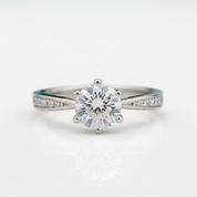 3ct Round Brilliant Diamond OptionEngagement Ring - Evani Naomi Jewelry