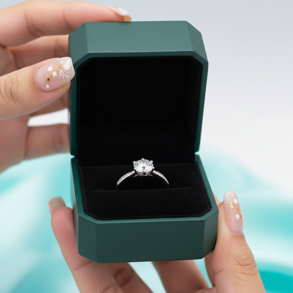 3ct Round Brilliant Diamond Option Engagement Ring - Evani Naomi Jewelry