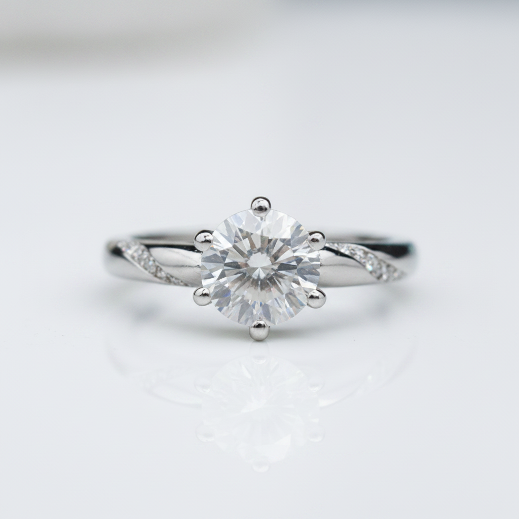 3ct Round Diamond Option Solitaire Engagement Ring - Evani Naomi Jewelry