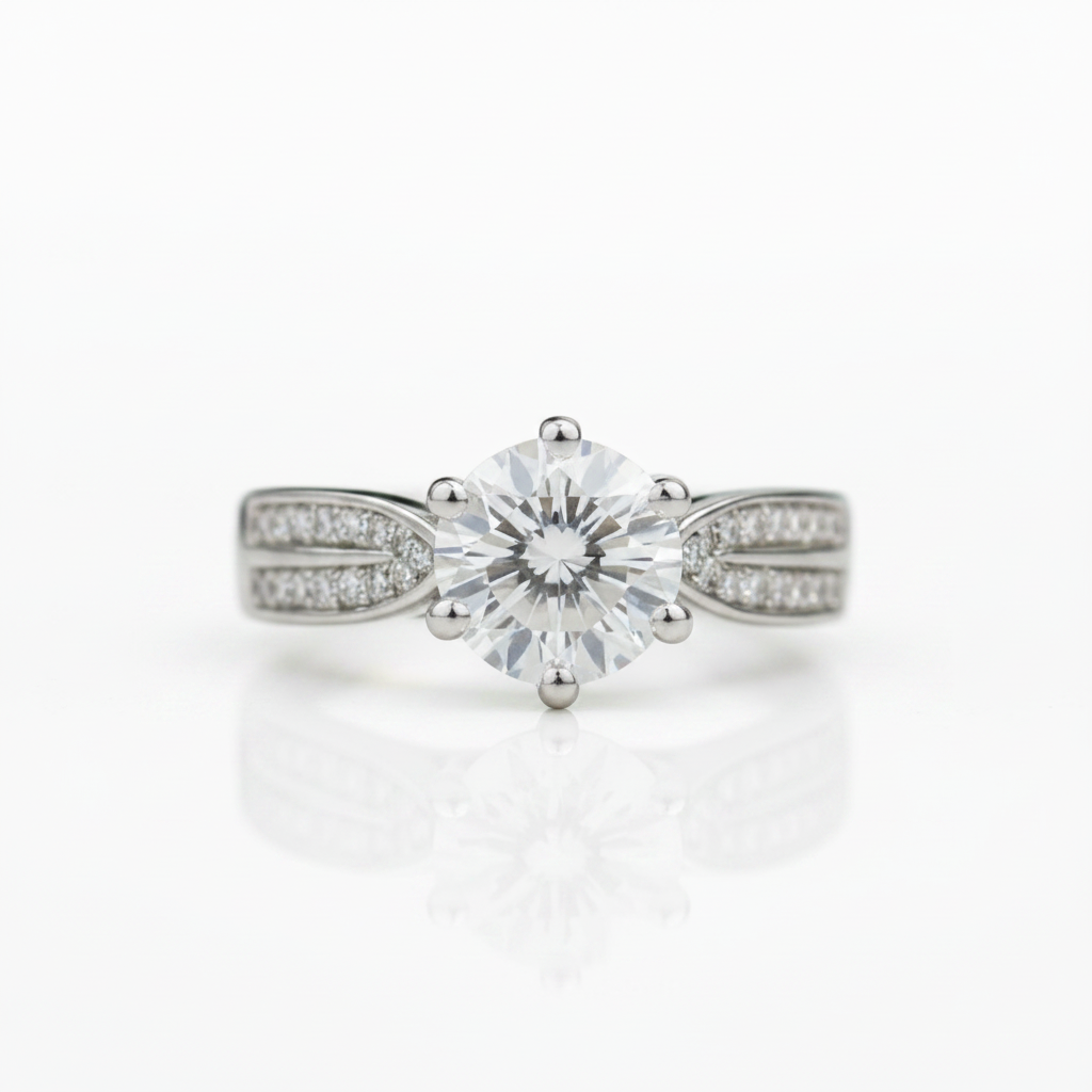 3ct Round Diamond OptionWedding Ring - Evani Naomi Jewelry