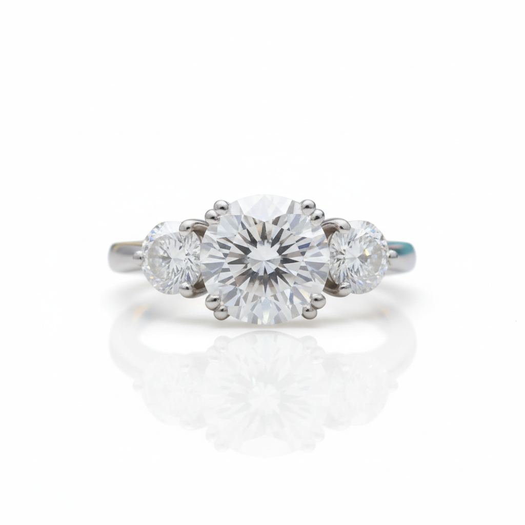 3ct Three Stone Diamond OptionWedding Ring - Evani Naomi Jewelry