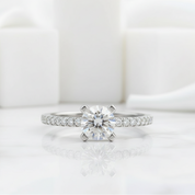 4-Prong 1.00 ct Round Diamond Engagement Ring-Evani Jewelry
