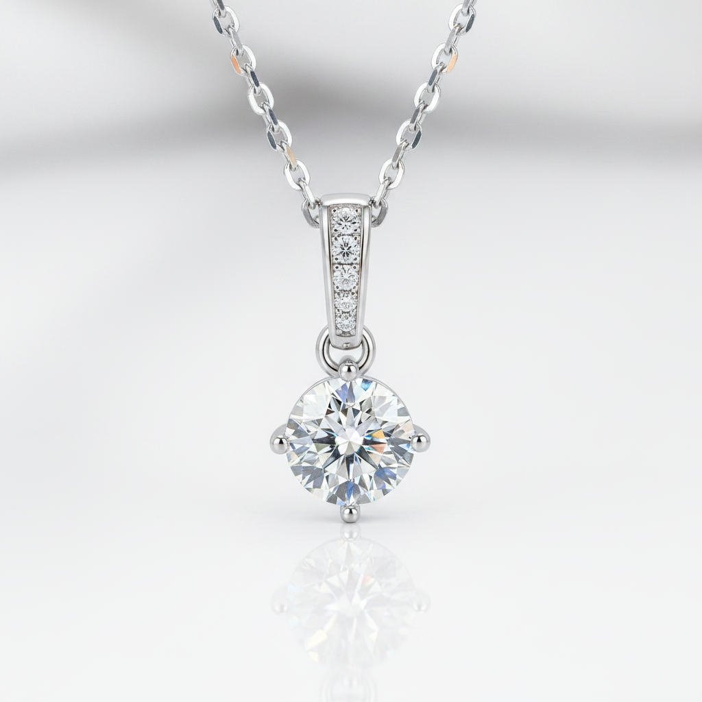 4-Prong Round Diamond Option Solitaire Jewelry Set