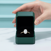 4.0 Ct Oval Cut Diamond OptionSolid Gold Engagement Ring