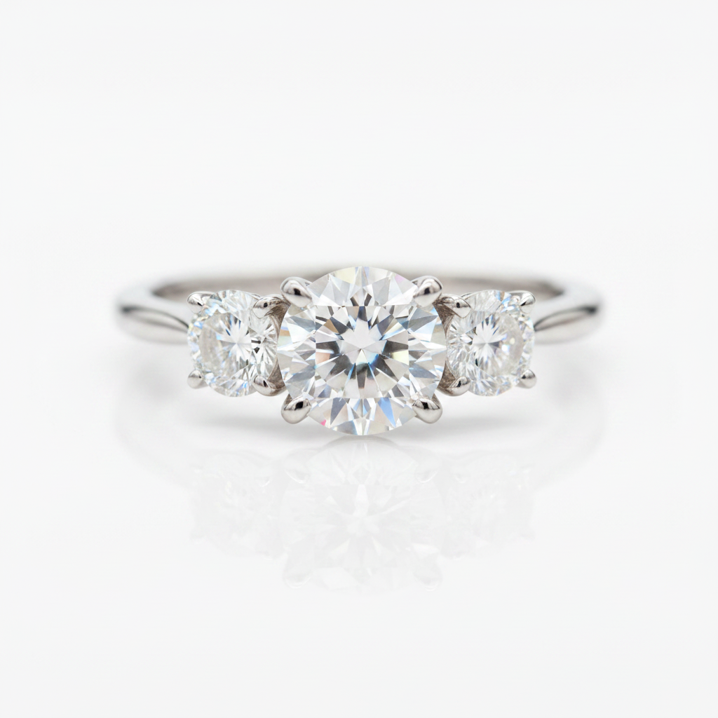 4.0 Ct Three Stone Diamond OptionEngagement Ring