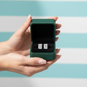 4.0 Cttw Emerald Cut Diamond Option Stud Earrings - Evani Naomi Jewelry