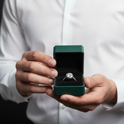 4.0 ct Round Brilliant Cut Diamond Option 14K White Gold Engagement Ring - Evani Naomi Jewelry