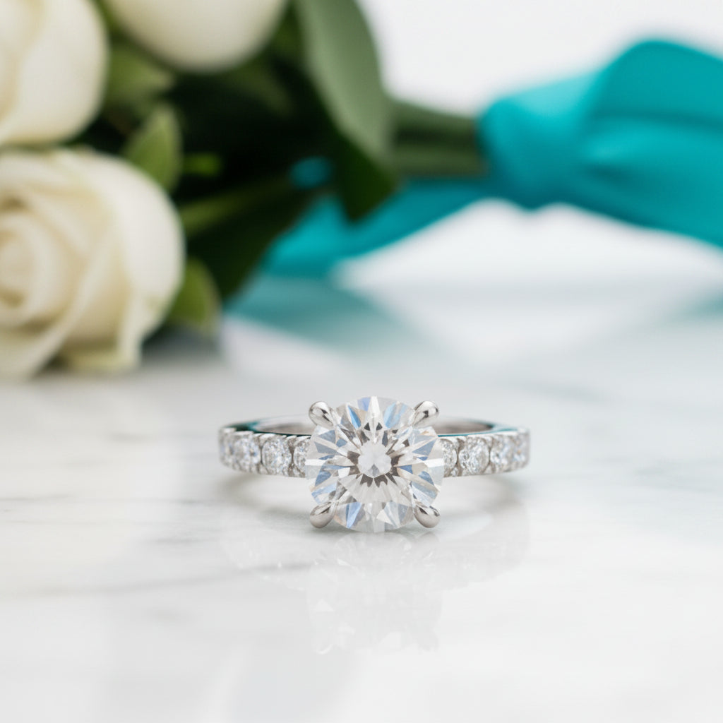 4.3 Cttw Round Diamond Classic Wedding Ring-Evani Jewelry