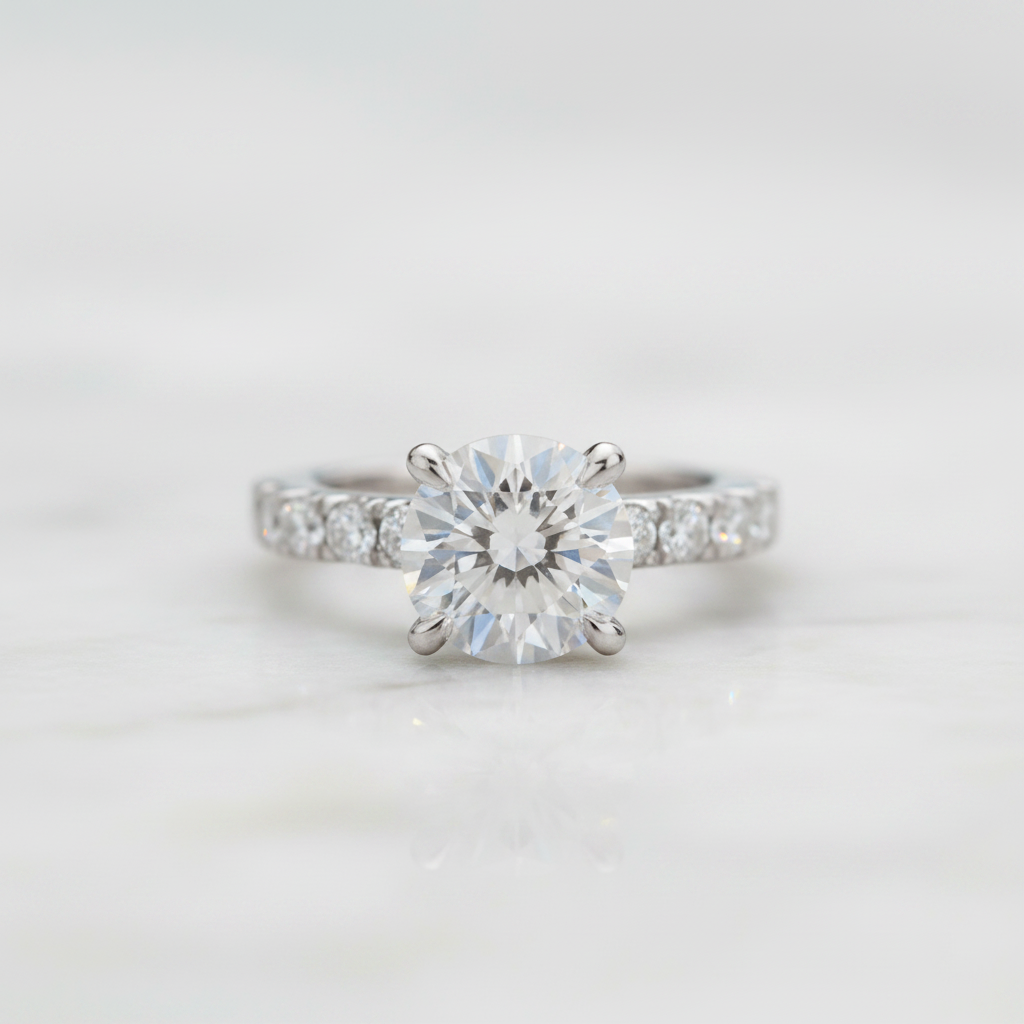4.3 Cttw Round Diamond Option Classic Wedding Ring