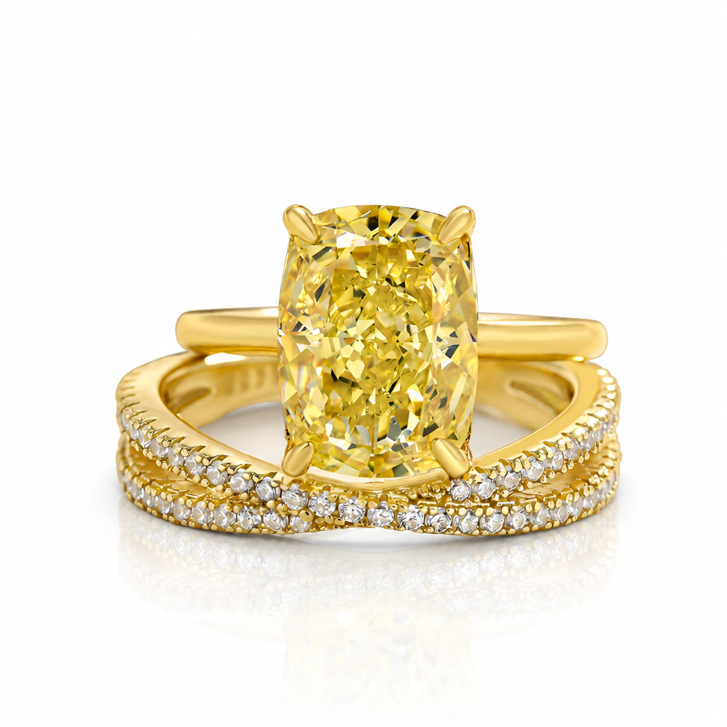 4.5 ct Cushion Cut Diamond Option Wedding Set