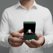 4.50 ct Pear Shaped Diamond Option 14k Rose Gold Engagement Ring - Evani Naomi Jewelry