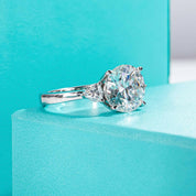 4.6 Ctw Three Stone Diamond Wedding Ring-Evani Naomi Jewelry