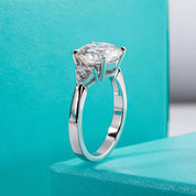 4.6 Ctw Three Stone Diamond Wedding Ring-Evani Naomi Jewelry