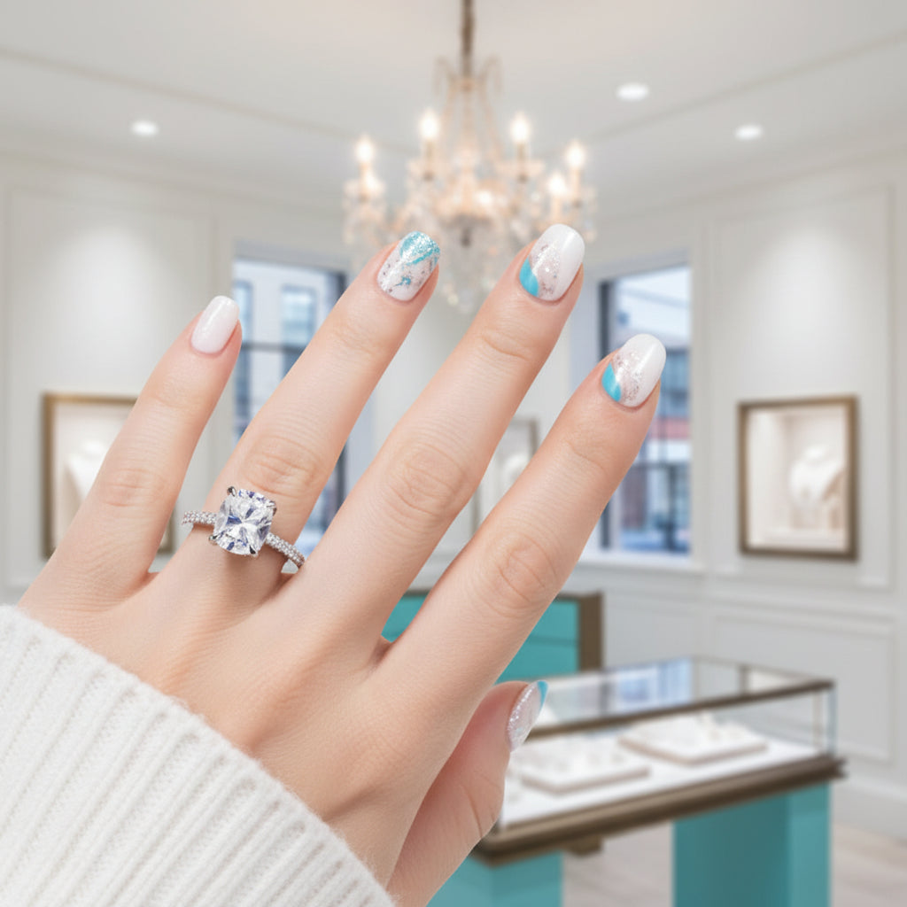 5.0 Ct Cushion Cut Diamond Classic Engagement Ring-Evani Jewelry