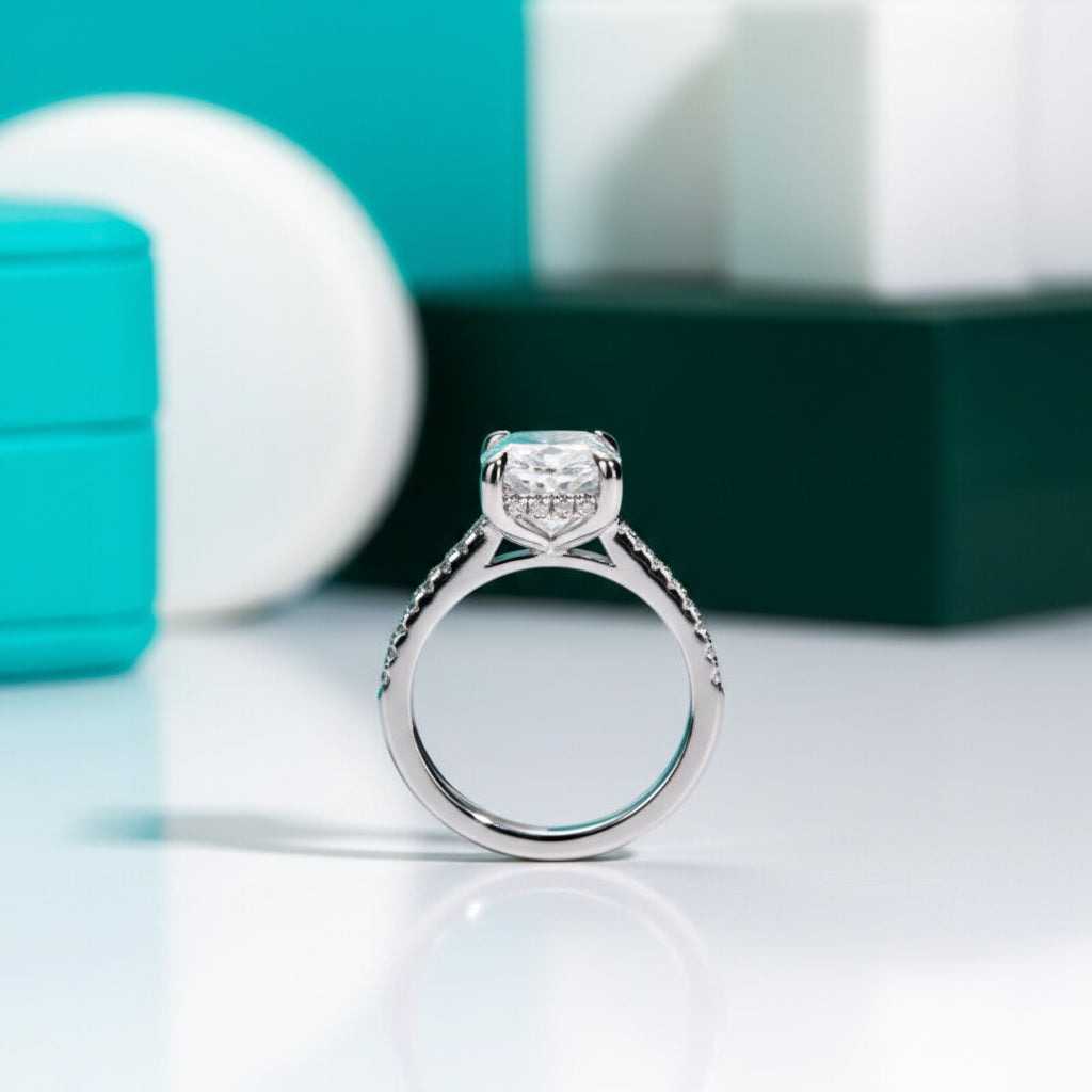 5.0 Ct Cushion Cut Diamond Classic Engagement Ring-Evani Jewelry