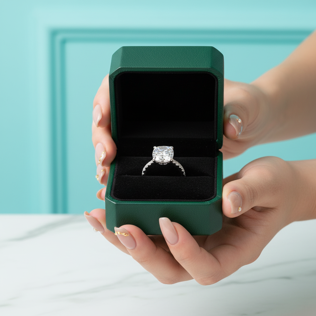 5.0 Ct Cushion Cut Diamond Option Classic Engagement Ring