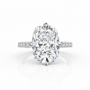 5.0 Ct Cushion Cut Diamond Option Hidden Halo Engagement Ring