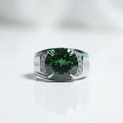 5.0 Ct Green Round Cut Diamond OptionWedding Band - Evani Naomi Jewelry