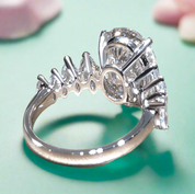 5.0 Ct Oval Cut Diamond Engagement Ring-Evani Naomi Jewelry