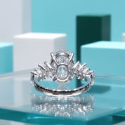5.0 Ct Oval Cut Diamond Engagement Ring-Evani Jewelry