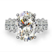 5.0 Ct Oval Cut Diamond Engagement Ring-Evani Naomi Jewelry
