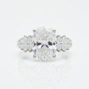 5.0 Ct Oval Cut Diamond Option Engagement Ring