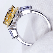5.0 Ct Oval Cut Yellow Diamond Engagement Ring-Evani Naomi Jewelry