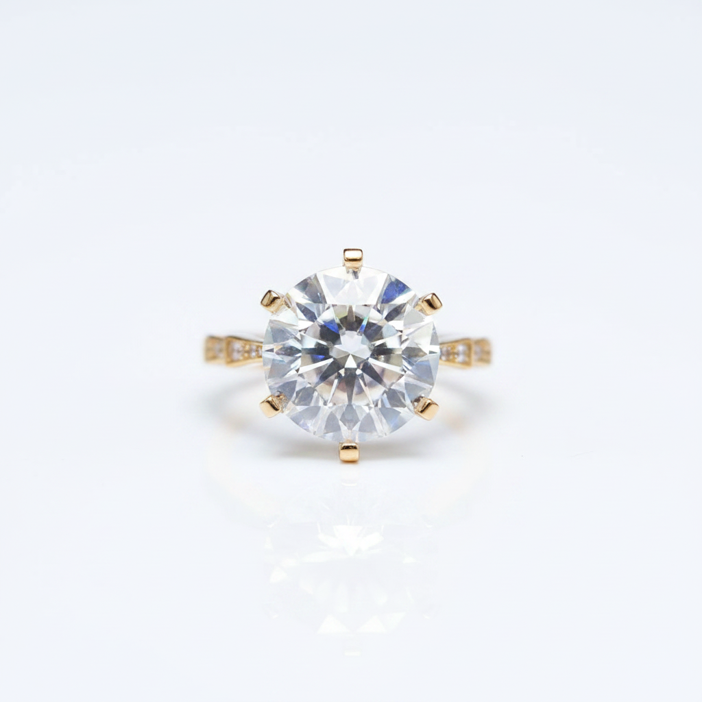5.0 Ct Round Cut Diamond Option Engagement Ring