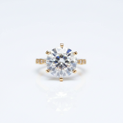 5.0 Ct Round Cut Diamond Option Engagement Ring
