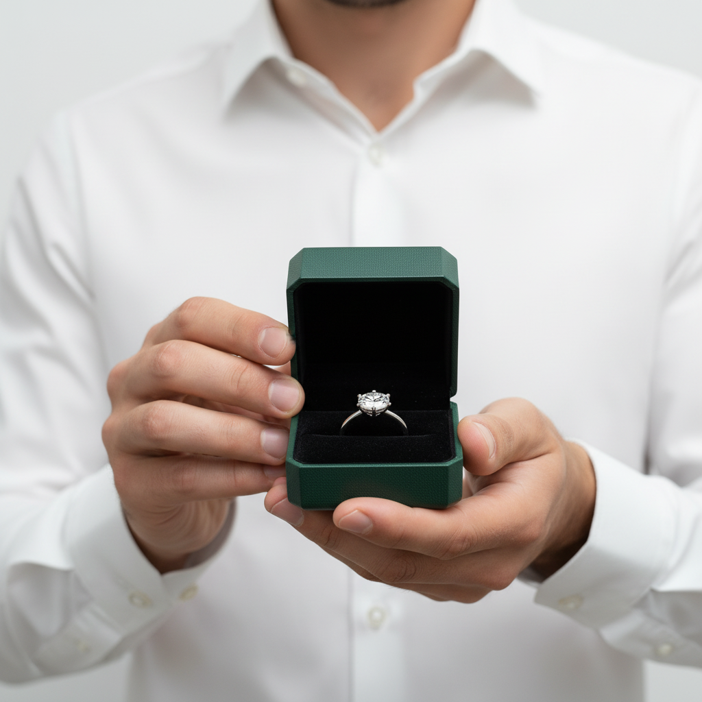 5.0 Ct Round Cut Diamond Option Engagement Ring