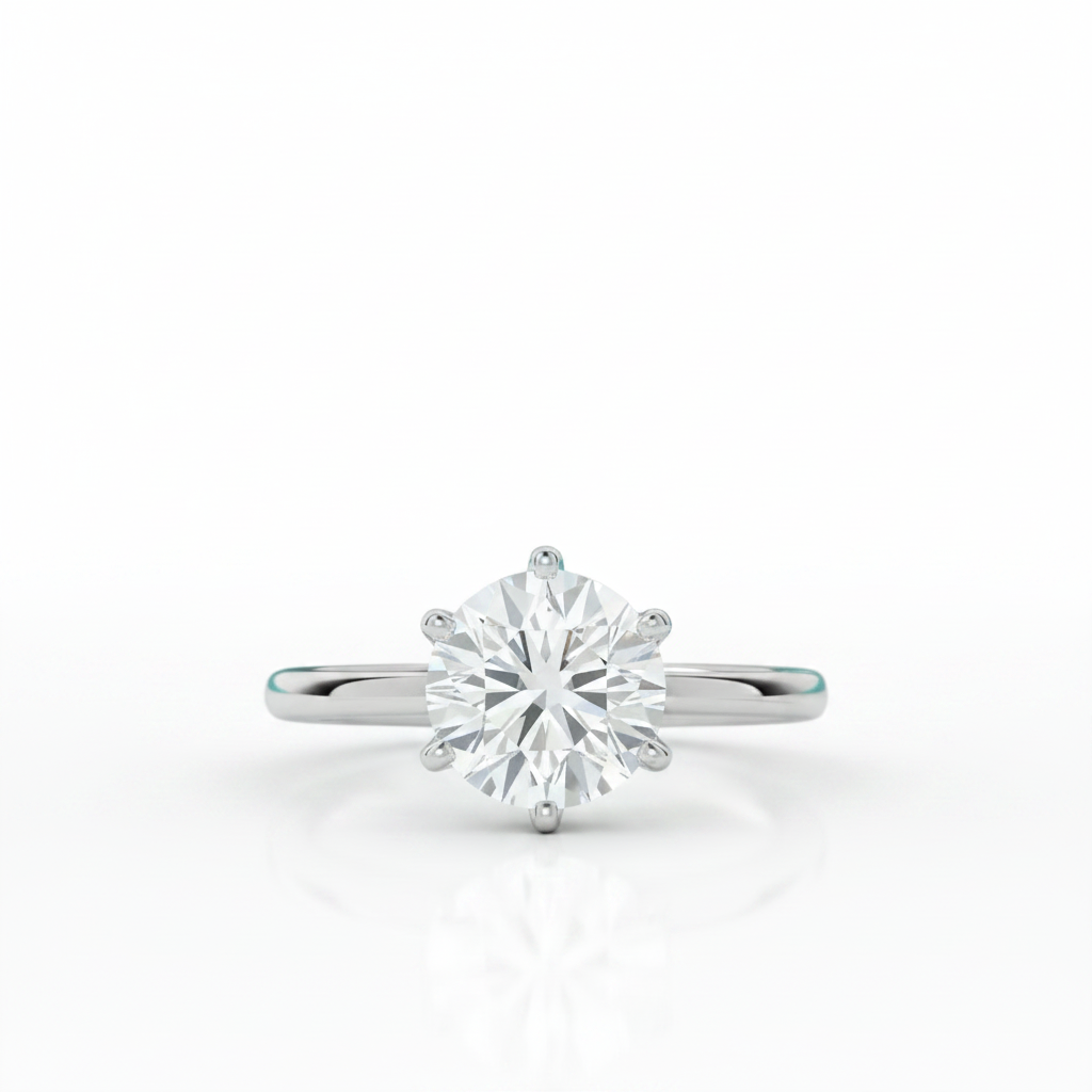 5.0 Ct Round Cut Diamond Option Engagement Ring
