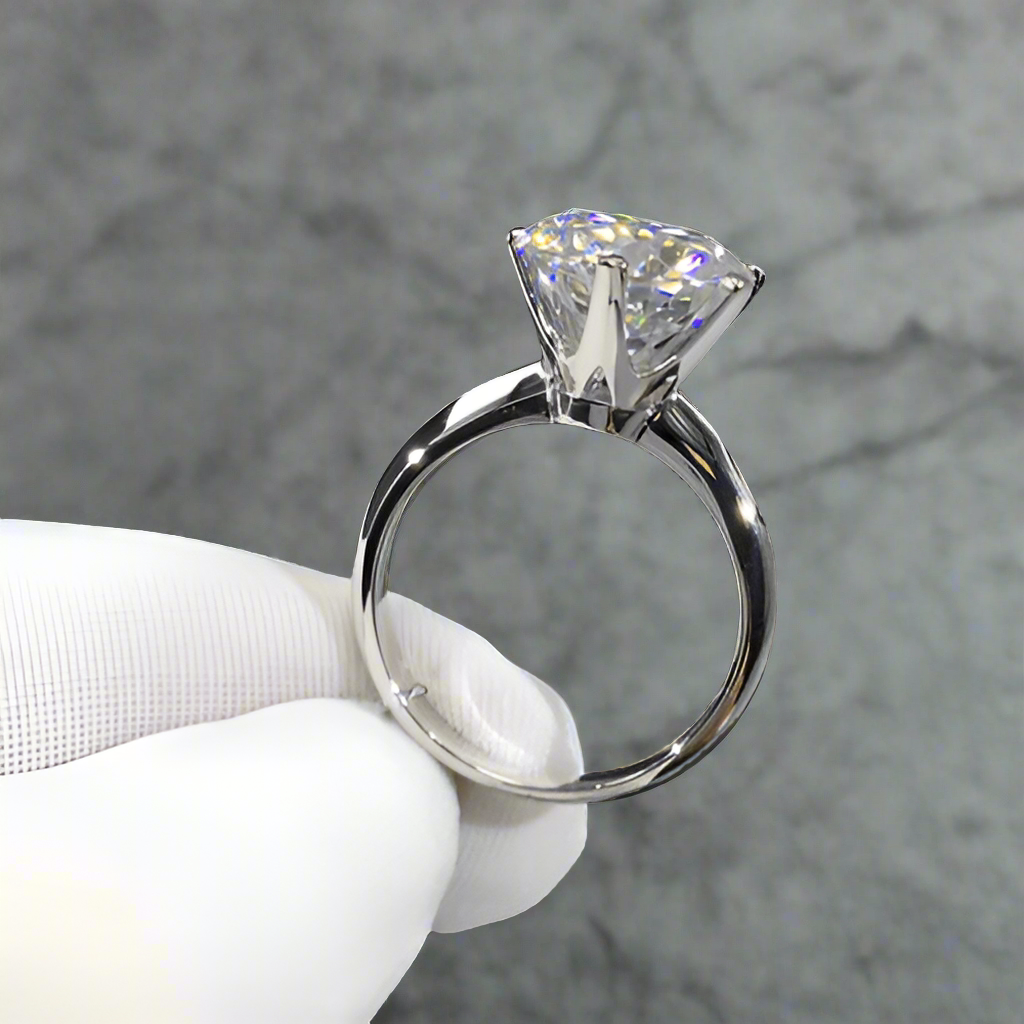 5.0 Ct Round Cut Diamond Solitaire Engagement Ring-Evani Naomi Jewelry