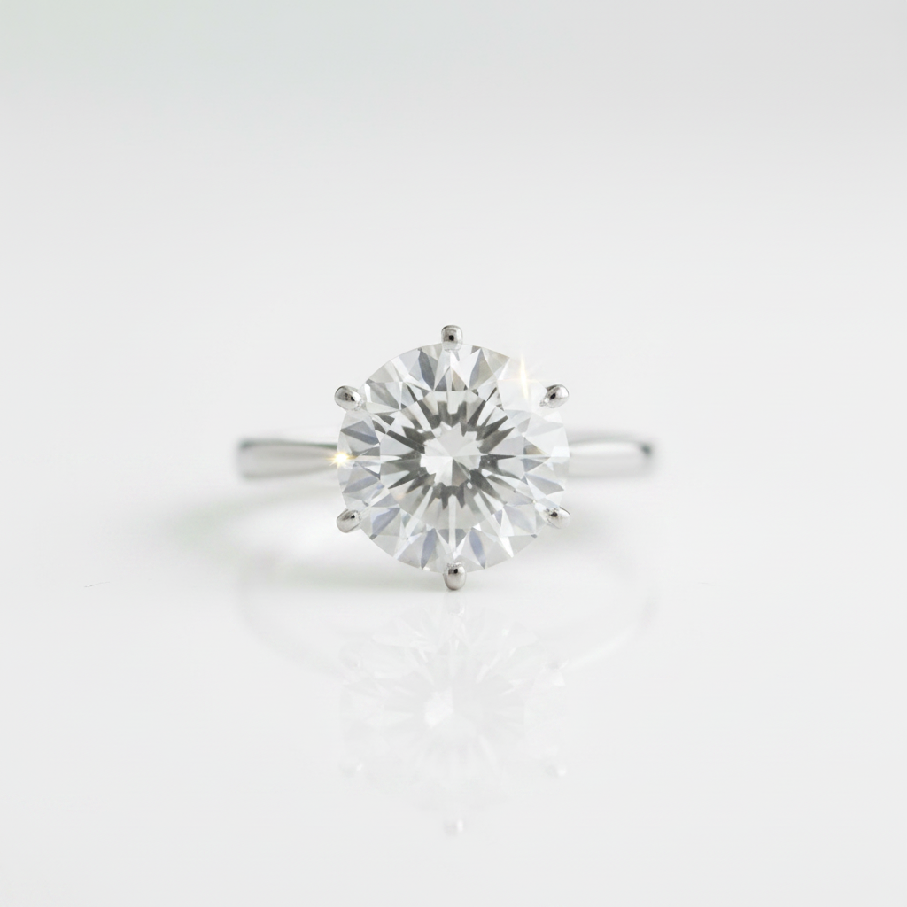 5.0 Ct Round Cut Diamond OptionSolitaire Engagement Ring