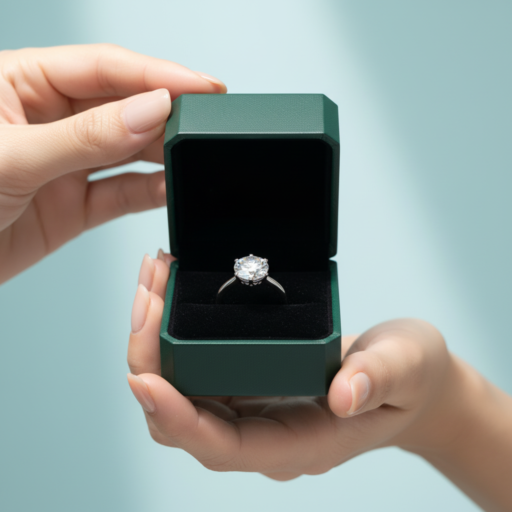 5.0 Ct Round Cut Diamond Option Solitaire Engagement Ring