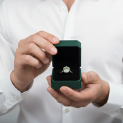 5.0 Ct Round Cut Green Diamond Option Adjustable Engagement Ring