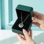 5.0 Ct Round Cut Green Diamond OptionSnowflake Jewelry Set