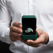 5.0 Ct Round Cut Green Diamond Option Wedding Ring