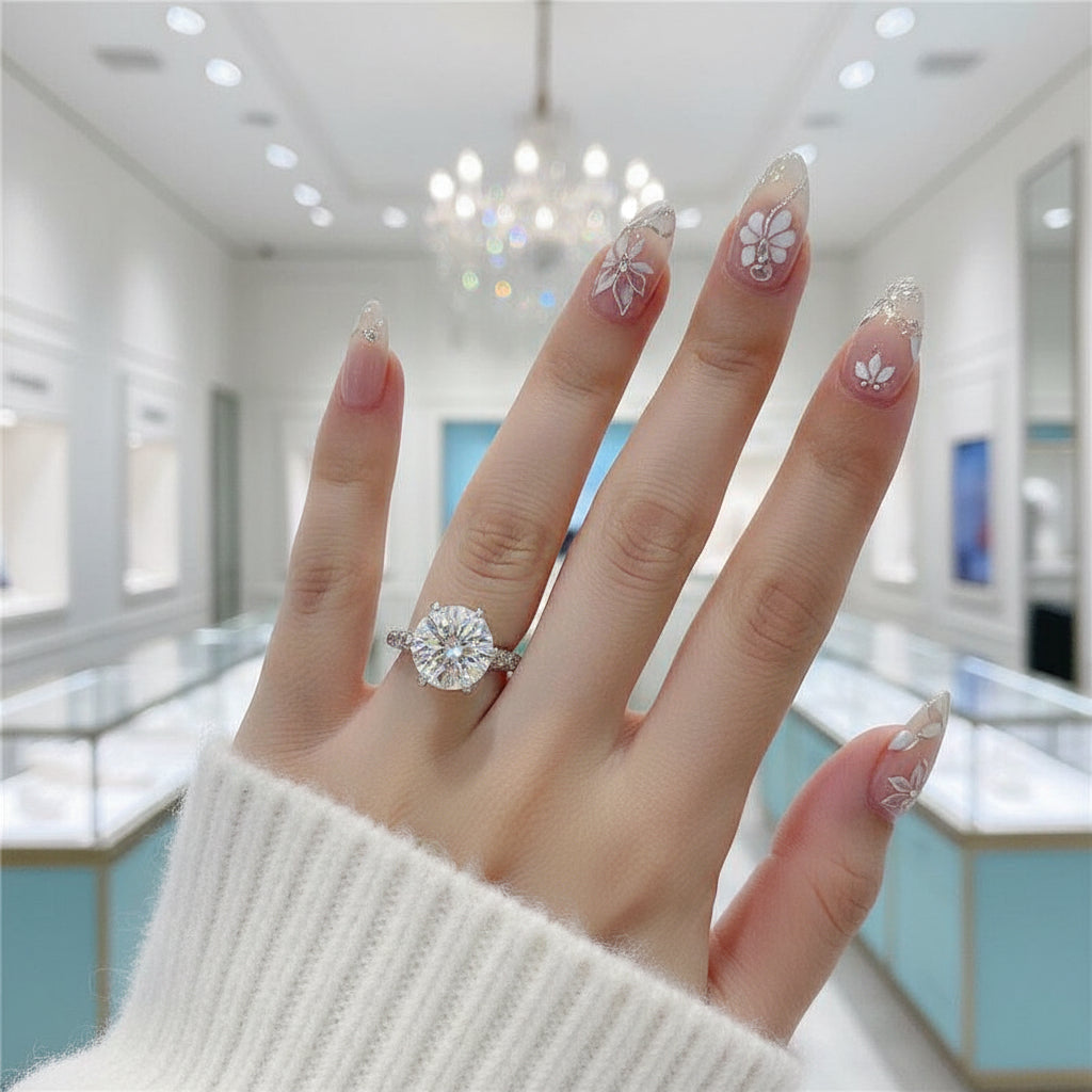 5.0 Ct Round Diamond Classic Wedding Ring-Evani Jewelry